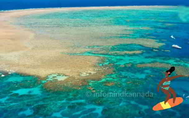 can great barrier reef be seen from space in kannada